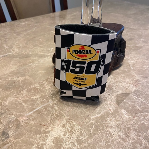 Pennzoil checkered flag coozie - Picture 2 of 2